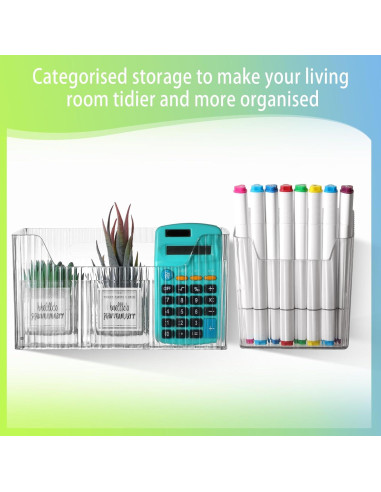 8 Organizadores de Almacenamiento SiliFine 10 cm Transparentes