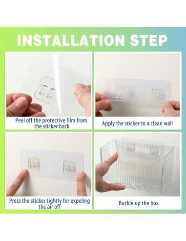 8 Organizadores de Almacenamiento SiliFine 10 cm Transparentes