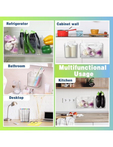 8 Organizadores de Almacenamiento SiliFine 10 cm Transparentes