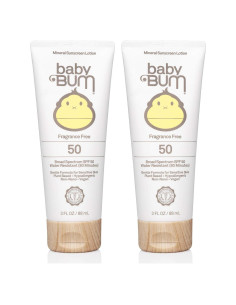 Loción Solar Mineral Baby Bum SPF 50 | 2 Paquetes de 85g