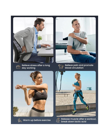 Pistola de Masaje CAMEFER, Tejido Profundo, 30 Velocidades, 6 Cabezas