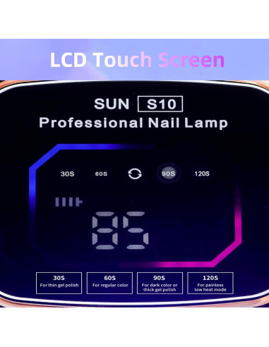 Lámpara de Uñas Inalámbrica LimeGirl S10 LED UV 36W Negra
