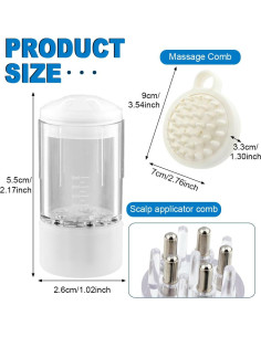 Juego de 4 Peines Aplicadores para Cuero Cabelludo Ranjaner 2