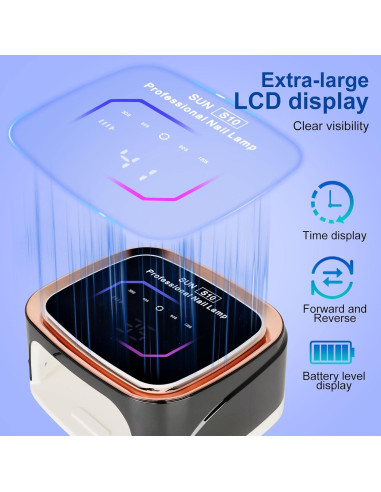 Lámpara de Uñas Inalámbrica LimeGirl S10 LED UV 36W Negra