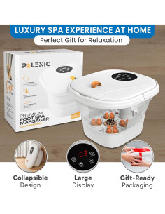 Masajeador de pies plegable Taiji PFB-2410 con calor y control remoto 2