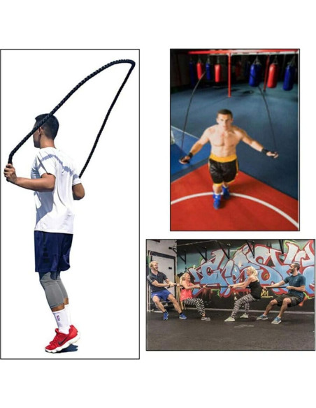 Cuerda de Salto Pesada XGQQ 2.8m 2.27kg para Fitness