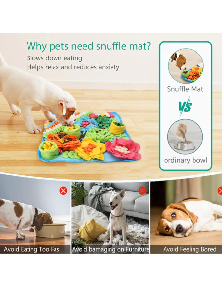 Alfombra Snuffle para Perros ORIA 50.8x50.8cm Juguete Interactivo