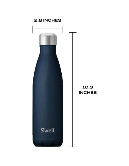 Botella de Agua S'well 500ml Acero Inoxidable Azurita Aislada