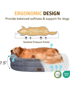 Cama Ortopédica para Perros Grande Wozoke XL Lavable Impermeable 2