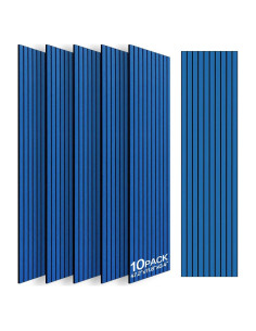 Paneles Acústicos 122x30 cm Keemute Paquete de 10 Azul
