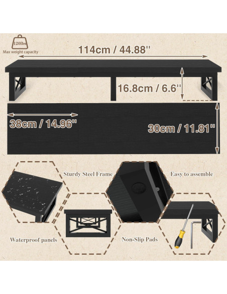 Soporte de TV IBUYKE Grande 32-60" con Almacenamiento Negro Soporte de TV IBUYKE Grande 32-60" con Almacenamiento Negro