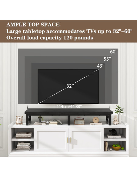Soporte de TV IBUYKE Grande 32-60" con Almacenamiento Negro Soporte de TV IBUYKE Grande 32-60" con Almacenamiento Negro