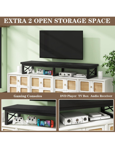 Soporte de TV IBUYKE Grande 32-60" con Almacenamiento Negro