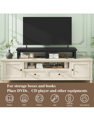 Soporte de TV IBUYKE Grande 32-60" con Almacenamiento Negro