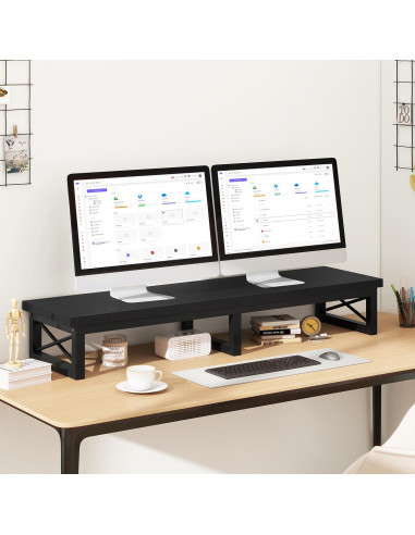 Soporte de TV IBUYKE Grande 32-60" con Almacenamiento Negro