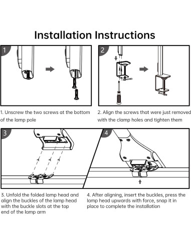 Lámpara de Escritorio LED HUMIIEYE 24W con Carga USB y 35 Modos