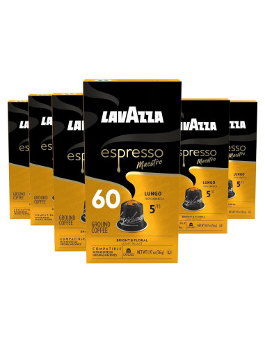 Cápsulas de Café Lavazza Avvolgente Lungo 60 Unidades Nespresso