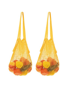 Bolsas de Almacenamiento de Malla Reutilizables uxcell - Amarillo