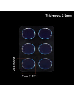 MECCANIXITY Almohadillas de Gel Azul 31x25x2.8mm para Tambores 2