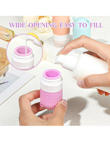 Botellas de Silicona RONRONS 4 Pack 30ml a Prueba de Fugas