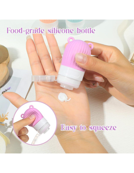 Botellas de Silicona RONRONS 4 Pack 30ml a Prueba de Fugas