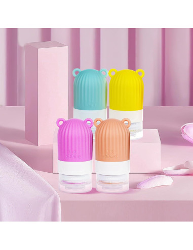 Botellas de Silicona RONRONS 4 Pack 30ml a Prueba de Fugas