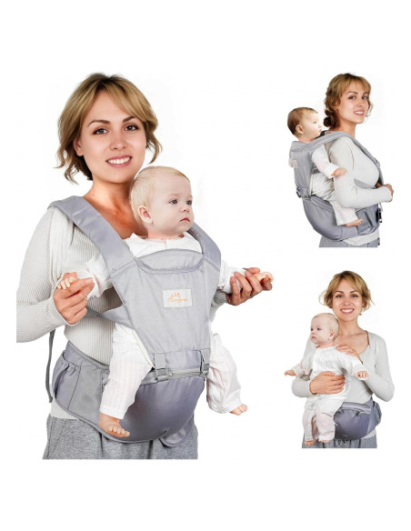 Portabebés 6 en 1 Mumgaroo Gris, Ajustable, Ergonómico
