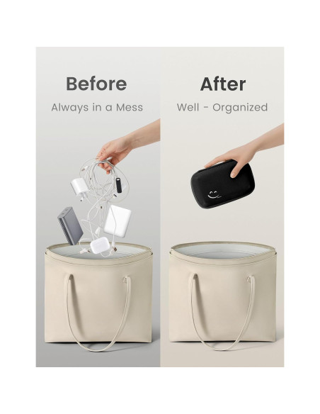 Organizador de Cables Travelkin Pequeño Negro Volcánico 21.1x13.5cm