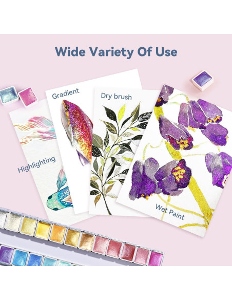 Set de 24 Pinturas Acuareladas Brillantes Paul Rubens