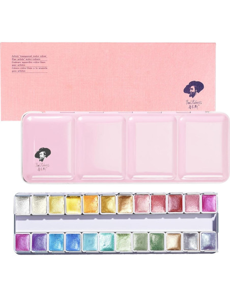 Set de 24 Pinturas Acuareladas Brillantes Paul Rubens