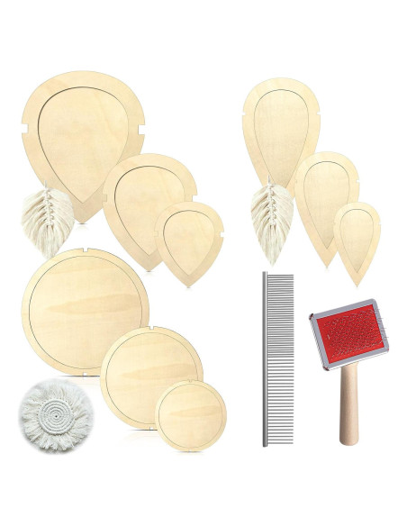 Kit de Macramé Teenyyou 11 Piezas Plantillas y Peines Kit de Macramé Teenyyou 11 Piezas Plantillas y Peines