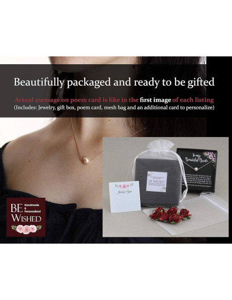 Collar de Perla de Oro Rosa 14K Be Wished - Regalo Embarazo