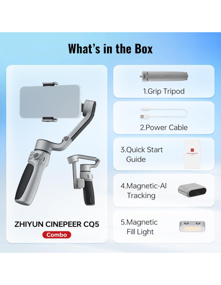 Estabilizador Gimbal ZHIYUN CINEPEER CQ5 para Smartphone Estabilizador Gimbal ZHIYUN CINEPEER CQ5 para Smartphone