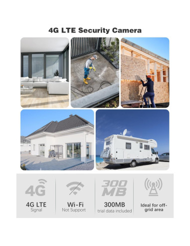 Cámara de Seguridad Celular Xega 4G Interior 2K IP66