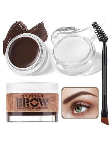 Kit de Maquillaje para Cejas UCANBE - Pomada y Gel Transparente
