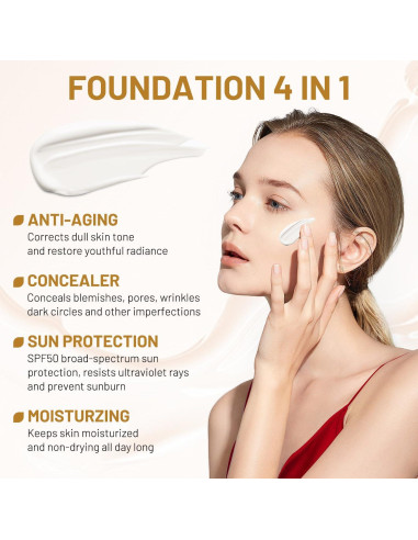 Base líquida 4-en-1 FÓLKI COSMETIC Natural 31.1 ml