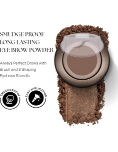 Polvo para Cejas SORMÉ Humo Suave - Kit con Brocha y Plantillas 2