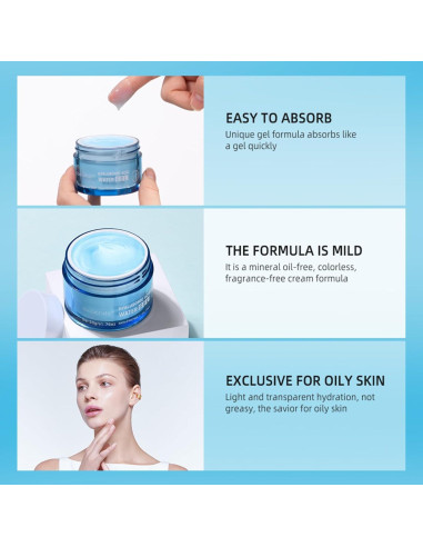 Gel de Agua Hidratante Facial ZAMANIYA 50g - Piel Grasa