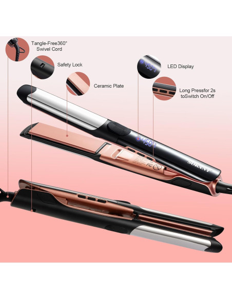 Plancha de Pelo SOKANY 1 Pulgada Iónica 2 en 1 Cerámica