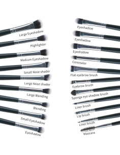 Juego de Pinceles de Maquillaje para Ojos MSQ 20 Piezas 2