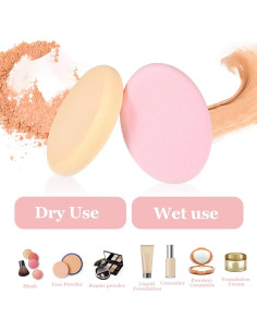 Paquete de 4 Esponjas Ovaladas MBAIYO para Maquillaje Profesional 2