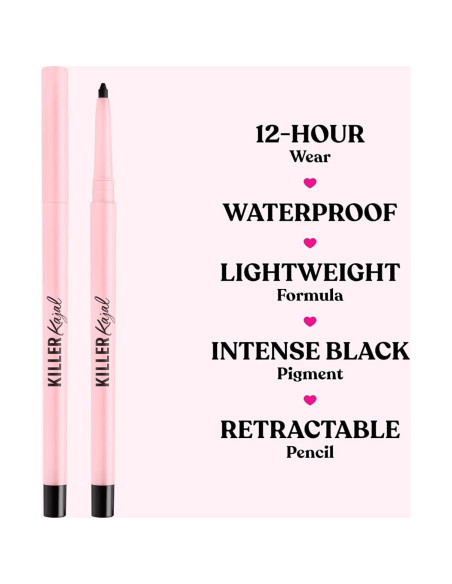 Delineador de Ojos Killer Kajal Too Faced Negro 12 Horas 0.28g