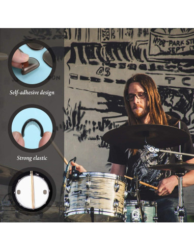eBoot 48 Almohadillas de Gel para Tambores, Silencio y Control