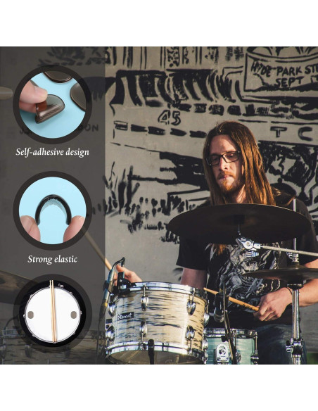 eBoot 48 Almohadillas de Gel para Tambores, Silencio y Control