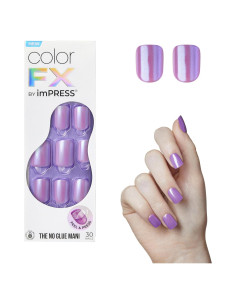 Uñas Postizas KISS imPRESS Maravilla Púrpura Oscuro Cortas