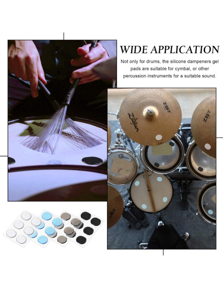 eBoot 48 Almohadillas de Gel para Tambores, Silencio y Control