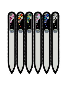 Juego de 6 Limas de Uñas de Vidrio Mont Bleu con Cristales