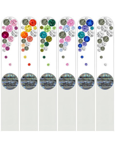 Juego de 6 Limas de Uñas de Vidrio Mont Bleu con Cristales 2