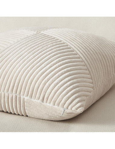 Fundas de Almohada Euro 66x66 cm Topfinel Juego de 2 Crema