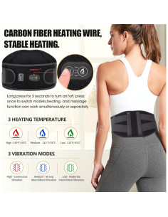 Cinturón Calentado CUEHEAT 114 cm Masaje Inalámbrico 2